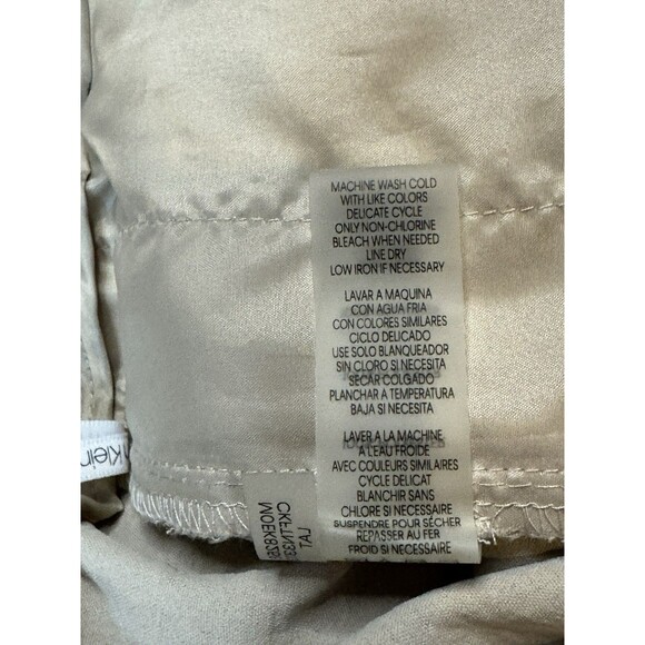 Calvin Klein Women’s Tan Elastic Drawstring Culottes Wide Leg Size Small Hipster - Picture 8 of 9